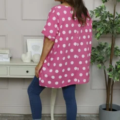 Lisette Spot Linen Top Fuchsia 9 Lisette Spot Linen Top Fuchsia -Kitandkaboodal Store IMG 5700 d696ad2e 4778 473c 895b ee4a58c130a2