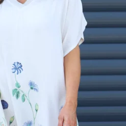 Miranda V-Neck Floral Dress Stone -Kitandkaboodal Store IMG 5757 dd450656 8b4c 4db3 aad6 6d6627d2133d