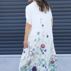 Miranda V-Neck Floral Dress Stone -Kitandkaboodal Store IMG 5763 d54882f4 6621 49c1 aa33 0de60dc3cd25