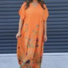 Miranda V-Neck Floral Dress Orange -Kitandkaboodal Store IMG 5787 c0a080d8 ed0e 43a0 ae62 1ffe44dae46c
