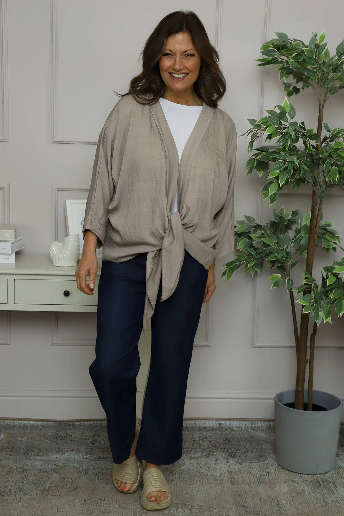 Anjou Tie Front Jacket Mocha 3 Anjou Tie Front Jacket Mocha