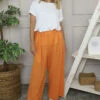Candida Wide Leg Cotton Trousers Orange 1 Candida Wide Leg Cotton Trousers Orange -Kitandkaboodal Store IMG 5814 8e37527a 64b8 4786 8d3e e054d0c6e0a7
