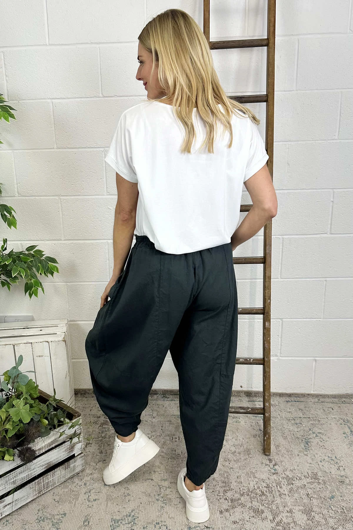 Ratana Linen Trousers Charcoal 6 Ratana Linen Trousers Charcoal - Image 4