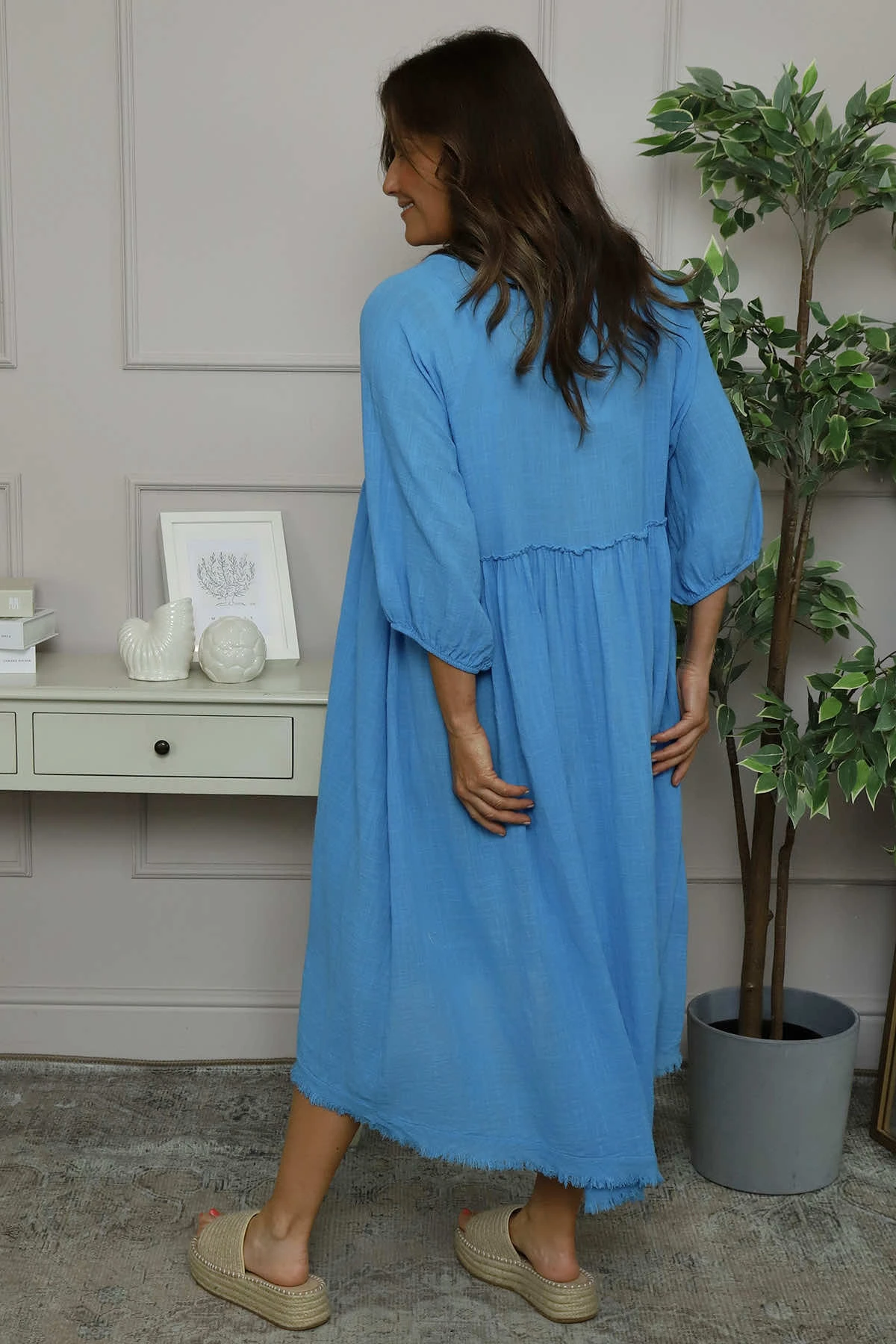 Morianna Cotton Dress Kingfisher 6 Morianna Cotton Dress Kingfisher - Image 4