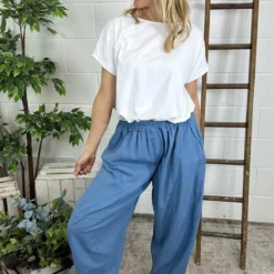 Ratana Linen Trousers Blue 8 Ratana Linen Trousers Blue -Kitandkaboodal Store IMG 5893 936f7041 9af7 4532 b0ec dd01eb86d585
