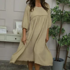 Morianna Cotton Dress Camel