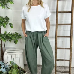 Ratana Linen Trousers Khaki