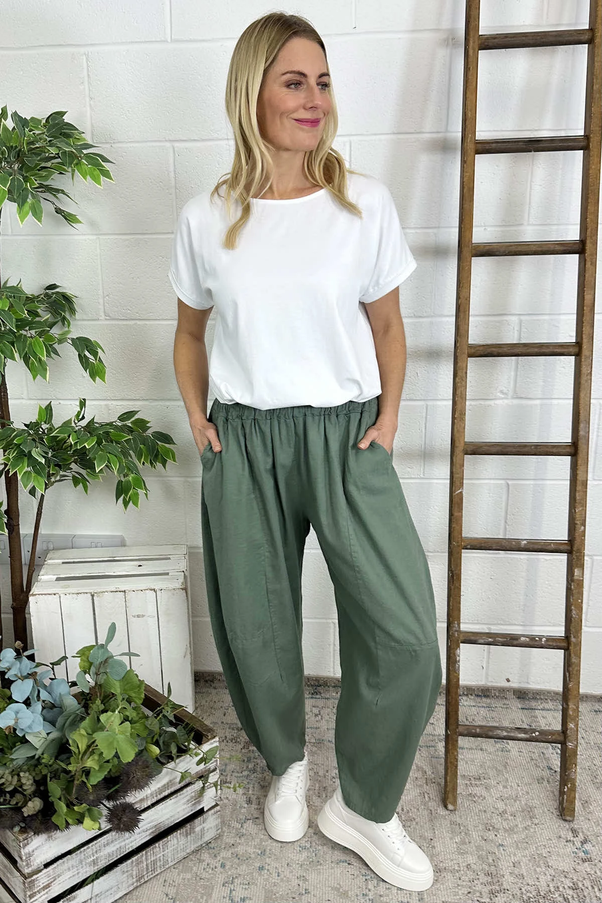 Ratana Linen Trousers Khaki 3 Ratana Linen Trousers Khaki