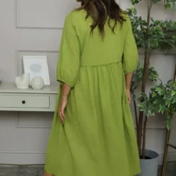 Morianna Cotton Dress Green -Kitandkaboodal Store IMG 5946 2c272723 8036 44ab 8eba af99a963b792