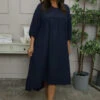 Morianna Cotton Dress Navy 1 Morianna Cotton Dress Navy -Kitandkaboodal Store IMG 5952 71594fab 76d4 4a83 ba6e dd7bfd6193f1