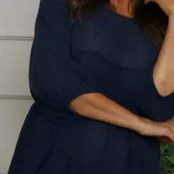 Morianna Cotton Dress Navy -Kitandkaboodal Store IMG 5964 429c7fe4 1618 4c62 8555 75040eab357c