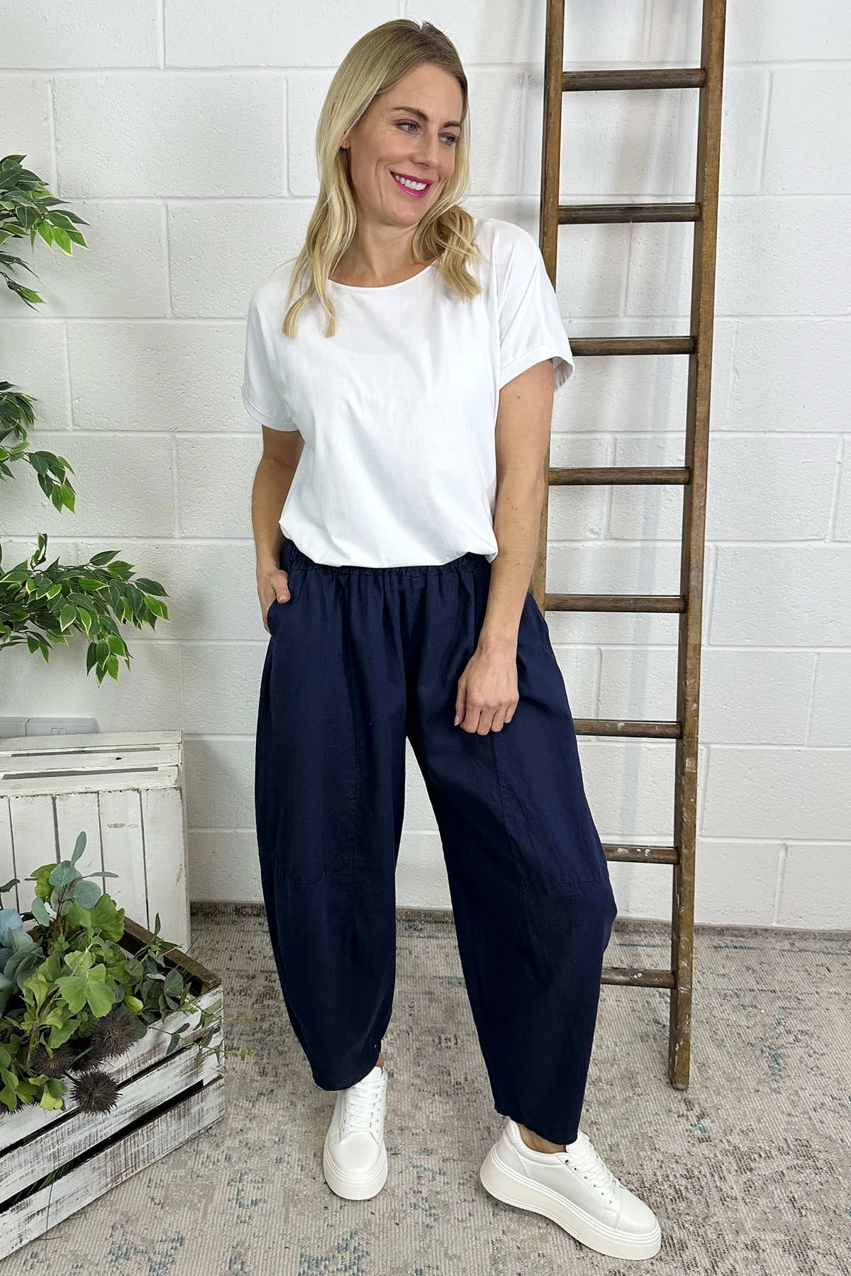 Ratana Linen Trousers Navy 3 Ratana Linen Trousers Navy