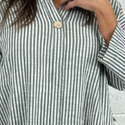 Cassia Stripe Cotton Top Khaki 8 Cassia Stripe Cotton Top Khaki -Kitandkaboodal Store IMG 6037 b820470c 123f 458d 91fb 217244e63b17