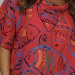 Brindisi Cowl Neck Linen Dress Hot Pink -Kitandkaboodal Store IMG 6060 22b28714 49c7 44c1 818b 9f03be6a73c1