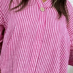 Cassia Stripe Cotton Top Fuchsia 8 Cassia Stripe Cotton Top Fuchsia -Kitandkaboodal Store IMG 6077 e5d5f3fc af79 43cc a56c 33785ba0fa14
