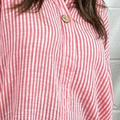 Cassia Stripe Cotton Top Coral 8 Cassia Stripe Cotton Top Coral -Kitandkaboodal Store IMG 6110 75264211 41ad 4952 b276 f66f6a8aa784