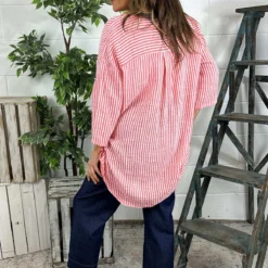 Cassia Stripe Cotton Top Coral 9 Cassia Stripe Cotton Top Coral -Kitandkaboodal Store IMG 6119 b2dae53d 5802 4c59 ae9d b69f1fc7255b