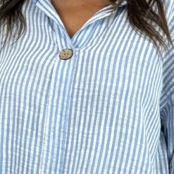 Cassia Stripe Cotton Top Light Blue -Kitandkaboodal Store IMG 6158 5a090c27 298b 4d93 85b4 08856b8c440e