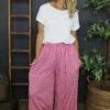 Daphne Gingham Wide Leg Trousers Fuchsia -Kitandkaboodal Store IMG 6204 0598e901 b38a 4d5c 99ef 97a0b978c254