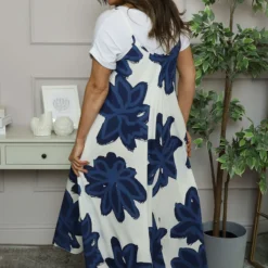 Miren Print Strap Dress Navy 9 Miren Print Strap Dress Navy -Kitandkaboodal Store IMG 6267 14d4a683 75c7 4809 b134 e9336441b880