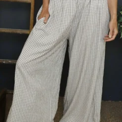 Daphne Gingham Wide Leg Trousers Mocha 8 Daphne Gingham Wide Leg Trousers Mocha -Kitandkaboodal Store IMG 6280 f913d1db c89f 4349 a521 c3c7c8edabdf