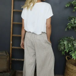 Daphne Gingham Wide Leg Trousers Mocha 9 Daphne Gingham Wide Leg Trousers Mocha -Kitandkaboodal Store IMG 6288 352df8e5 1ecb 4217 9a8d 50e09cae5899