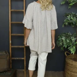Mirella Gingham Top Mocha 9 Mirella Gingham Top Mocha -Kitandkaboodal Store IMG 6331 275ddc87 a9f6 4e17 9980 305471b7b3e5