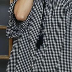 Mirella Gingham Top Black -Kitandkaboodal Store IMG 6347 2a6c6b90 5f67 418b 9c3c 7fad99ae7fff