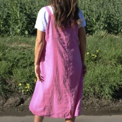 Adina Linen Pinafore Dress Pink 9 Adina Linen Pinafore Dress Pink -Kitandkaboodal Store IMG 6354 b25aa257 a391 428c 961f 119717a114af
