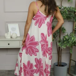 Miren Print Strap Dress Fuchsia 9 Miren Print Strap Dress Fuchsia -Kitandkaboodal Store IMG 6354 b804eed2 676e 44bb b530 a358cdd0ac3d