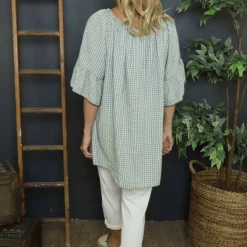 Mirella Gingham Top Khaki 9 Mirella Gingham Top Khaki -Kitandkaboodal Store IMG 6370 60f588fb 9430 4193 be0a b85cd3862b9b