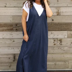 Cara Denim Dress Dark Denim