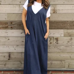 Cara Denim Dress Dark Denim -Kitandkaboodal Store IMG 6447 98259405 232a 4551 bb9d 7b6692a8ab17