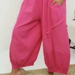 Lilibet Linen Trousers Fuchsia -Kitandkaboodal Store IMG 6483 6fa6789d c9a9 4304 9437 4f963bb7b7af