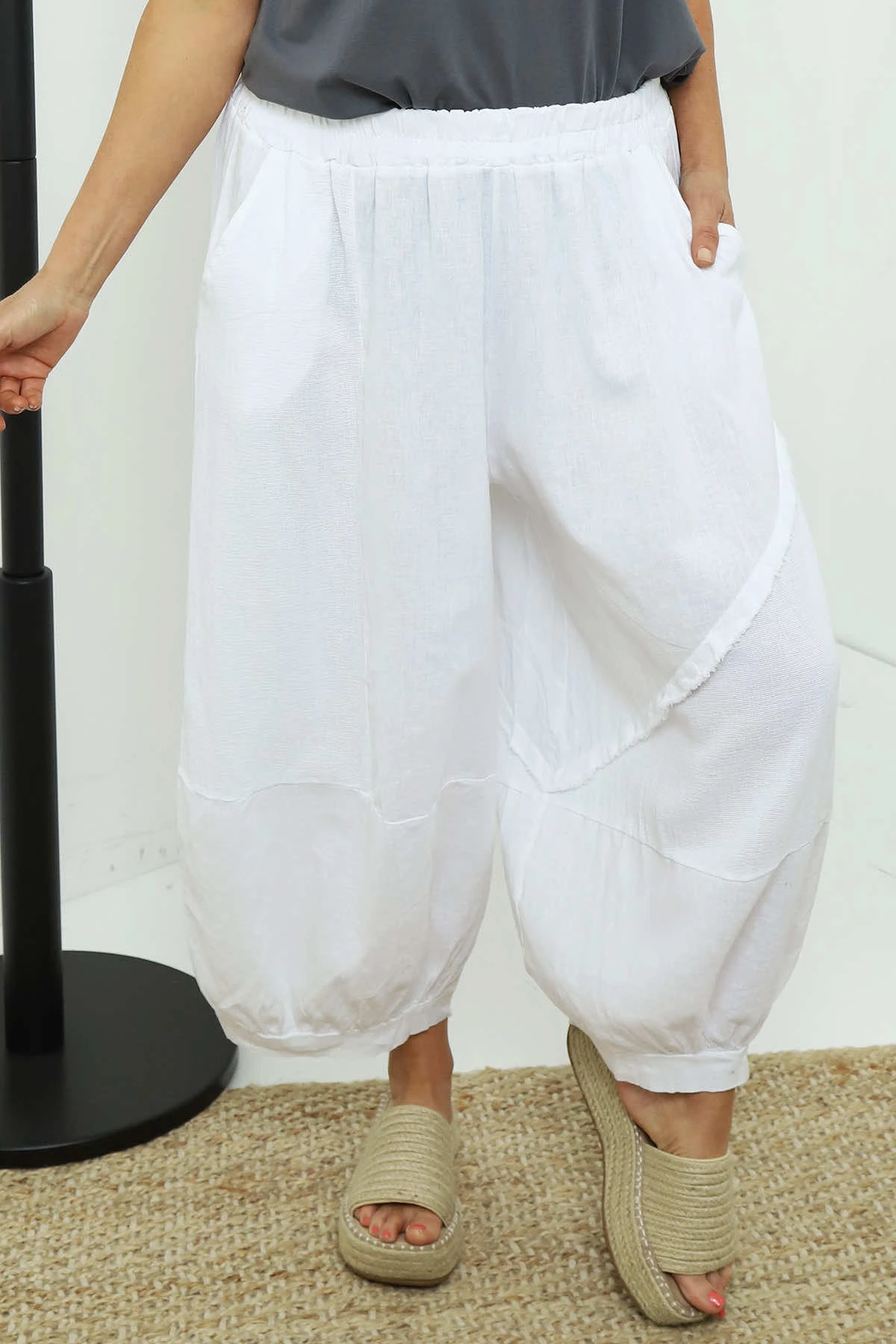 Lilibet Linen Trousers White 5 Lilibet Linen Trousers White - Image 3