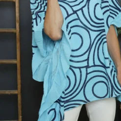 Federica Print Frill Cotton Top Kingfisher 8 Federica Print Frill Cotton Top Kingfisher -Kitandkaboodal Store IMG 6560 804302c5 3fc0 44c3 8875 1475348e2987