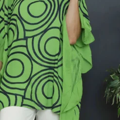 Federica Print Frill Cotton Top Green 8 Federica Print Frill Cotton Top Green -Kitandkaboodal Store IMG 6588 b7df2744 98da 4747 aa73 726163bb09ae