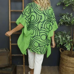 Federica Print Frill Cotton Top Green 9 Federica Print Frill Cotton Top Green -Kitandkaboodal Store IMG 6590 d87addde 812c 469f 820a a7b79e5cc60a