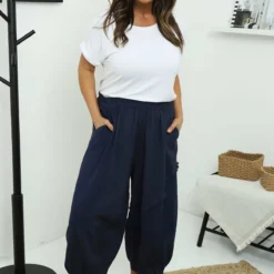 Lilibet Linen Trousers Navy