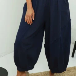Lilibet Linen Trousers Navy -Kitandkaboodal Store IMG 6594 a554a5c6 1b54 4b75 bf73 a3b77c0bd435