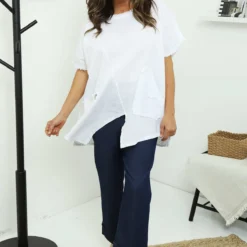 Samaya Linen Top White