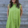Solaine Sleeveless Linen Dress Olive 2 Solaine Sleeveless Linen Dress Olive -Kitandkaboodal Store IMG 6738 ac99ba8d c19d 451b ad5e 184950f18c57
