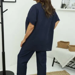 Samaya Linen Top Navy -Kitandkaboodal Store IMG 6739 ad542de2 2ab8 4783 98ef 62745139f2c7