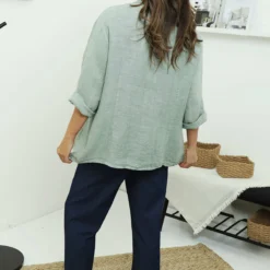 Becklyn Linen Jacket Sage Green 9 Becklyn Linen Jacket Sage Green -Kitandkaboodal Store IMG 6756 5f1a5f9f 3918 44e7 8a44 28356b6c8135