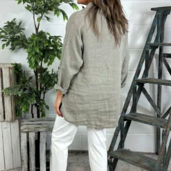 Bradley Linen Top Mocha -Kitandkaboodal Store IMG 6769 3b753ce1 e053 4ec5 9814 d48483a47943