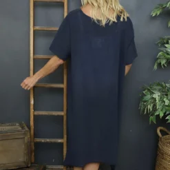 Viliana Cotton Dress Navy -Kitandkaboodal Store IMG 6786 001423c2 d8ab 41f4 bbb6 0890b5af9906