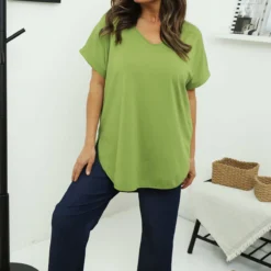 Ailani Cotton Top Olive