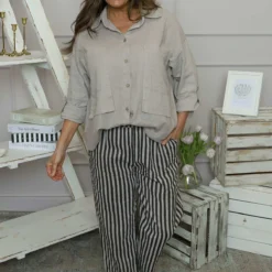 Auden Stripe Trousers Cocoa