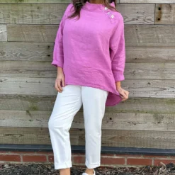 Bradley Linen Top Fuchsia