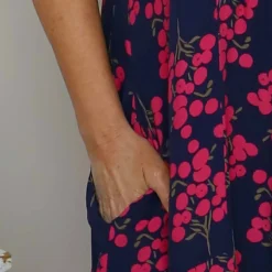 Romia Blossom Print Dress Navy 8 Romia Blossom Print Dress Navy -Kitandkaboodal Store IMG 6889 b69d47c4 f6f7 4d3a 8d43 6405427b173a